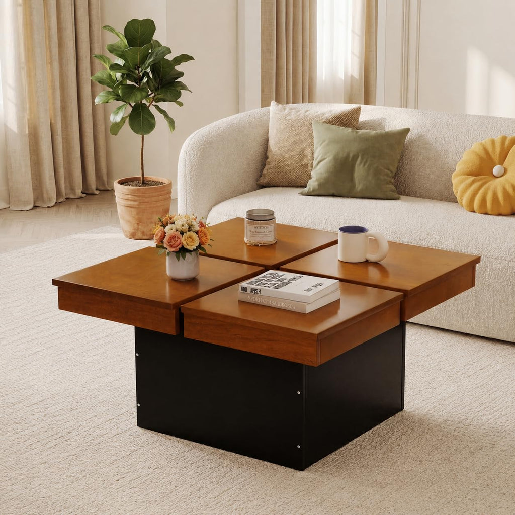 Mid Century Modern Solid Wood Coffee Table J993