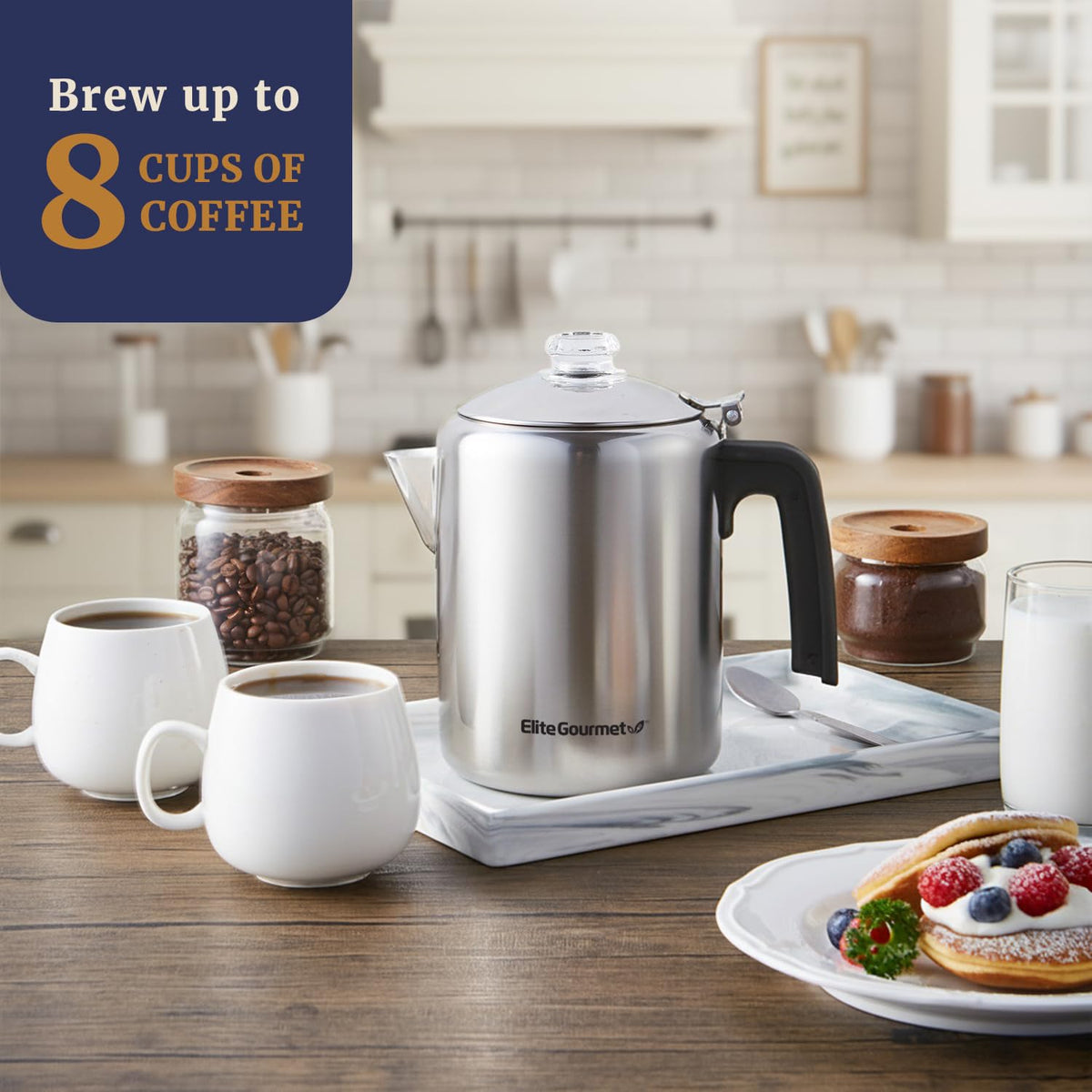 8-Cup Stovetop Coffee Percolator W148437