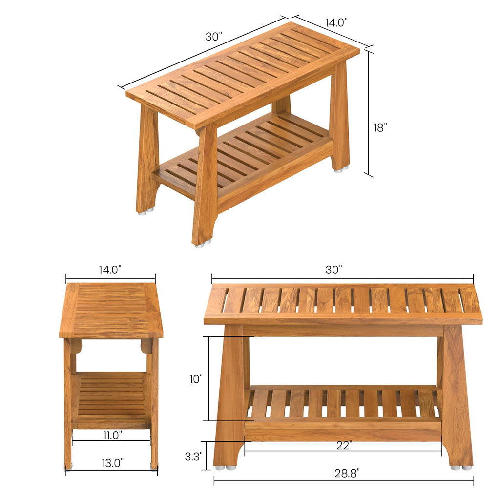 30" Teak Shower Bench M37169