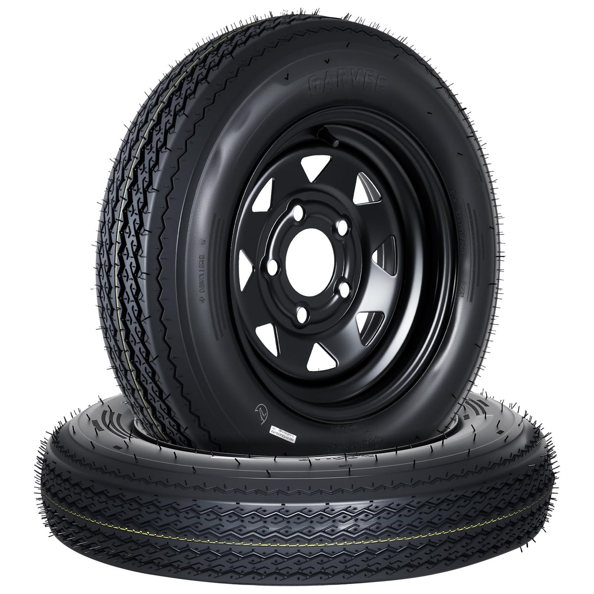 2-Pack 4.80-12 Trailer Tires with 12" Rims X768