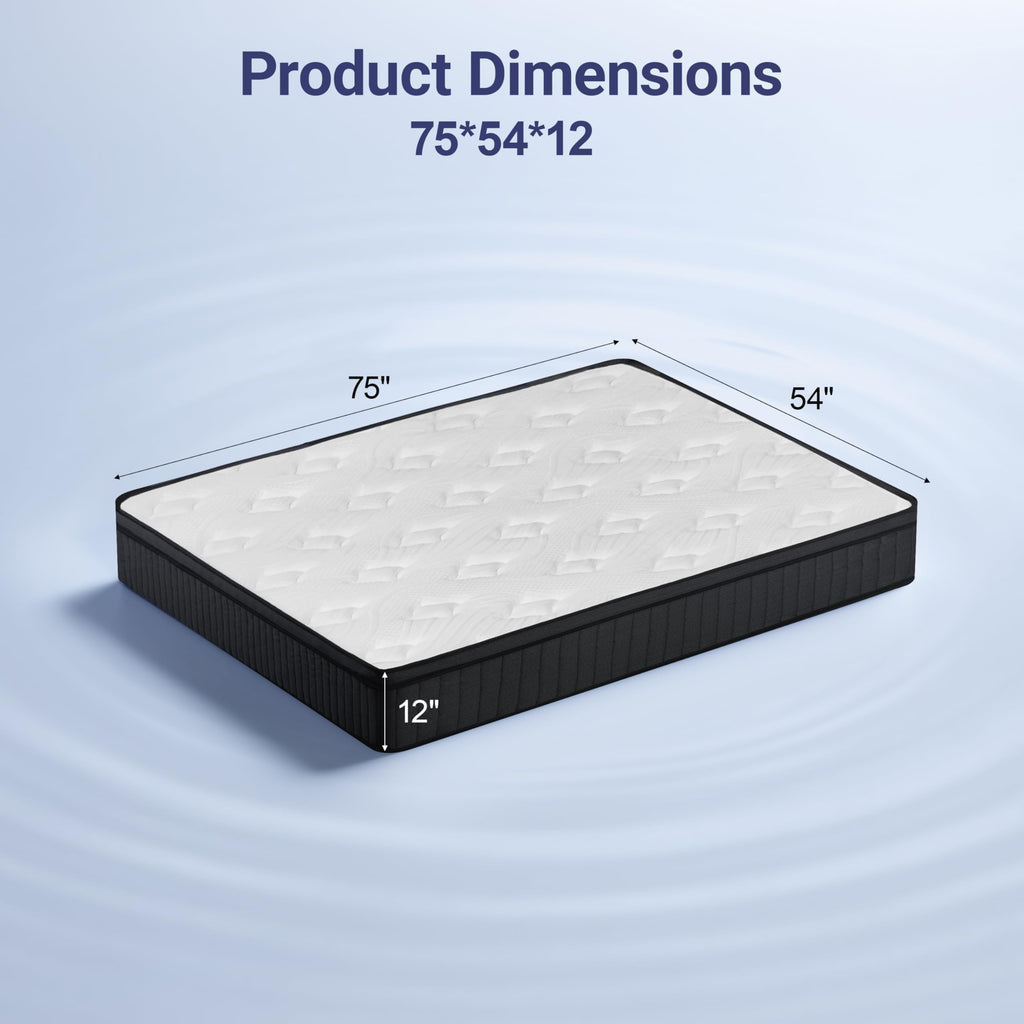 Full 12 Inch Hybrid Mattress with Memory Foam L5898
