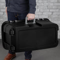 22 Gal Black Plastic Wheeled Footlocker Y46933