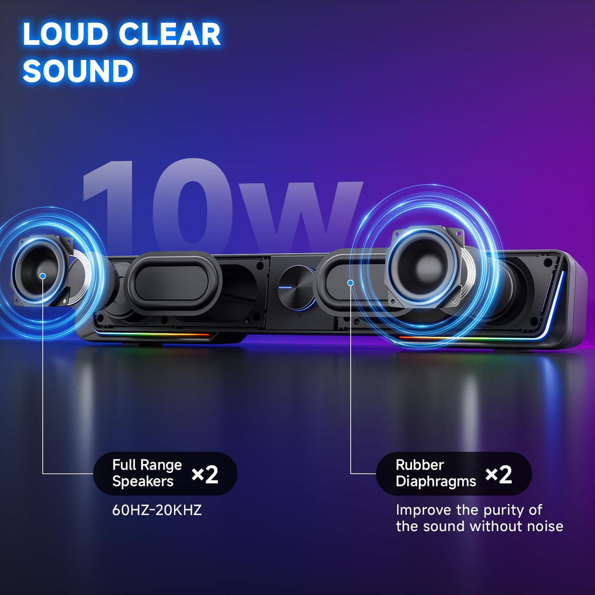 Bluetooth Computer Speakers with LED Light M51020
