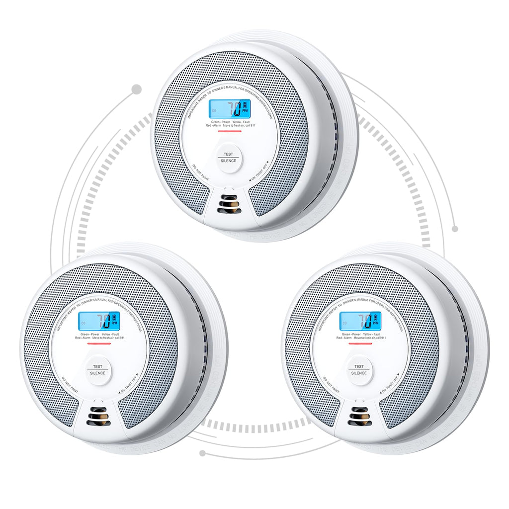 Interconnected Smoke and CO Detector 3-Pack C201401