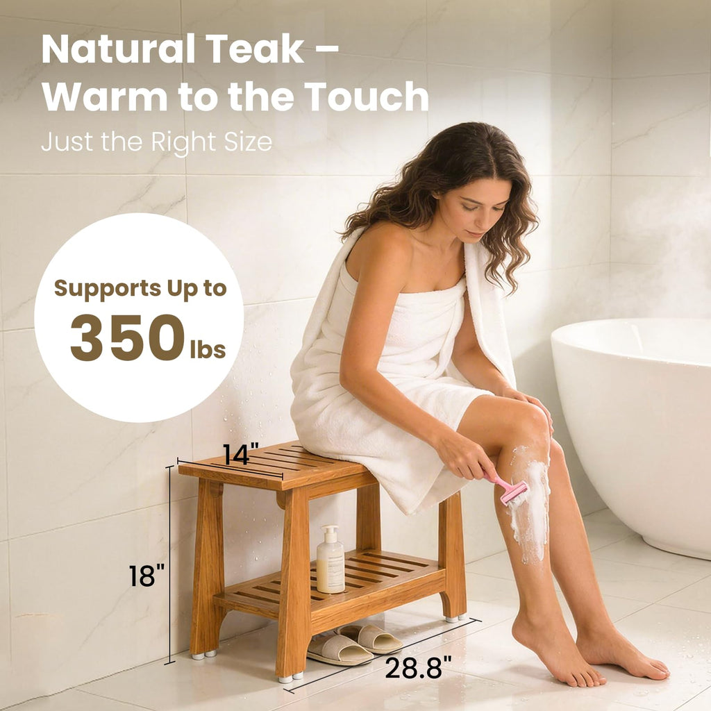 30" Teak Shower Bench M37169