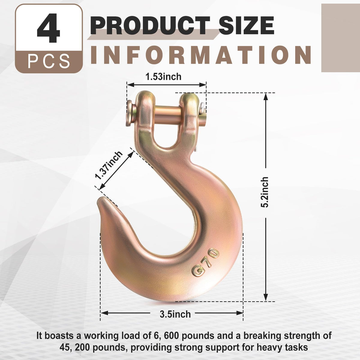 Heavy Duty Grade 70 Steel Clevis Slip Hook X232293