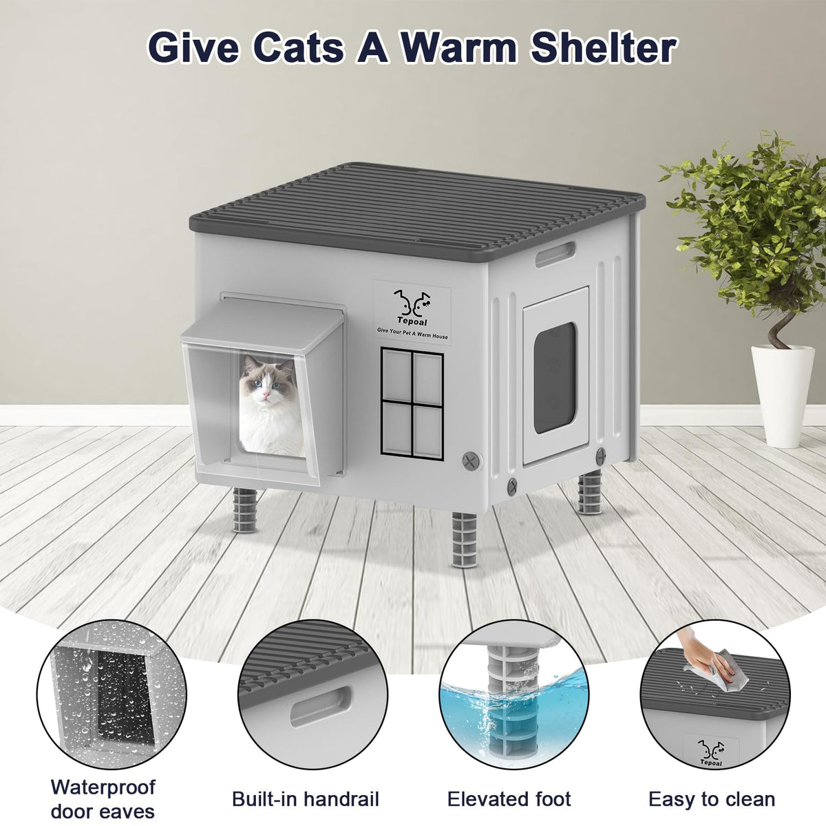Heated Insulated Cat House A78524