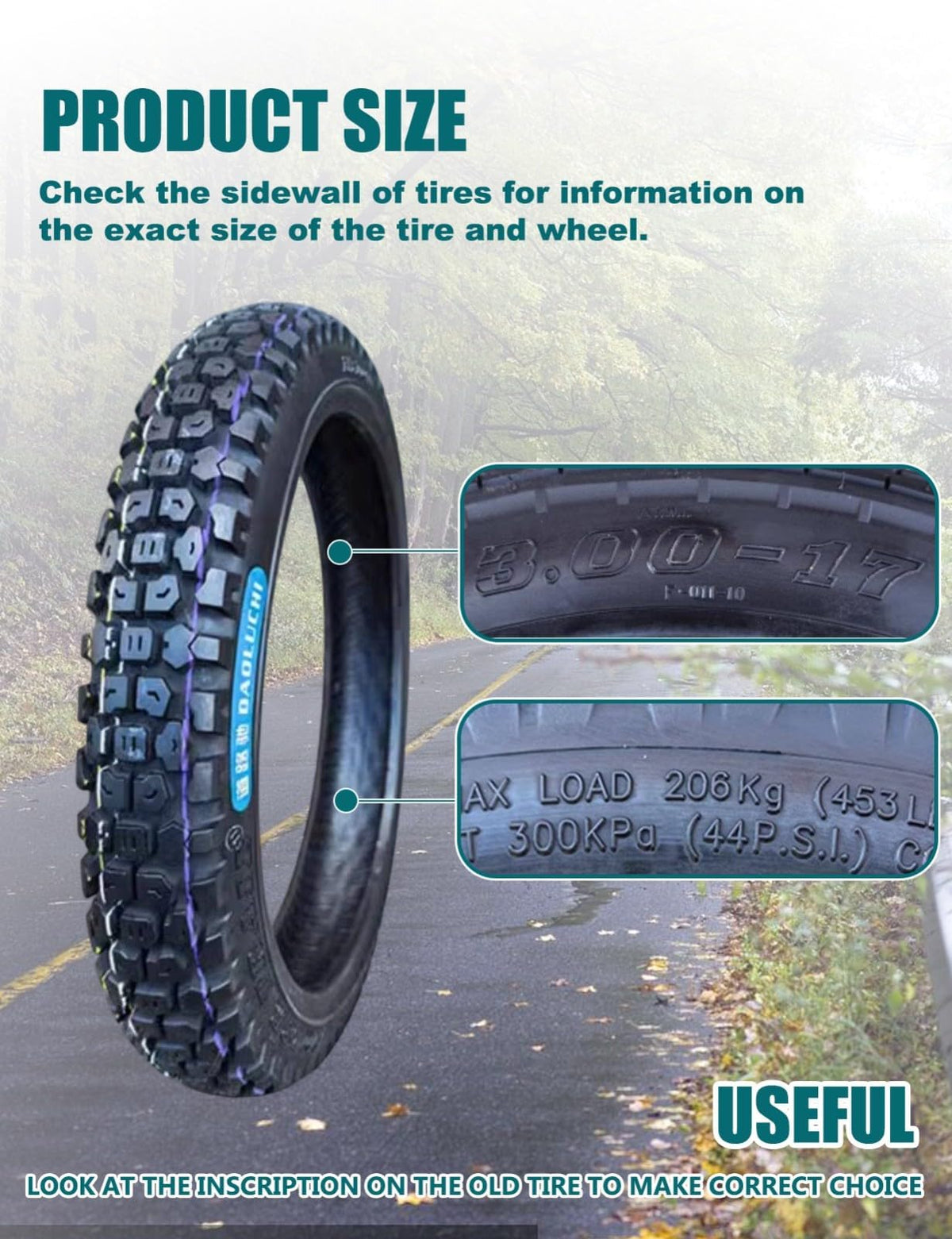 3.00-17 Scooter Tire G877
