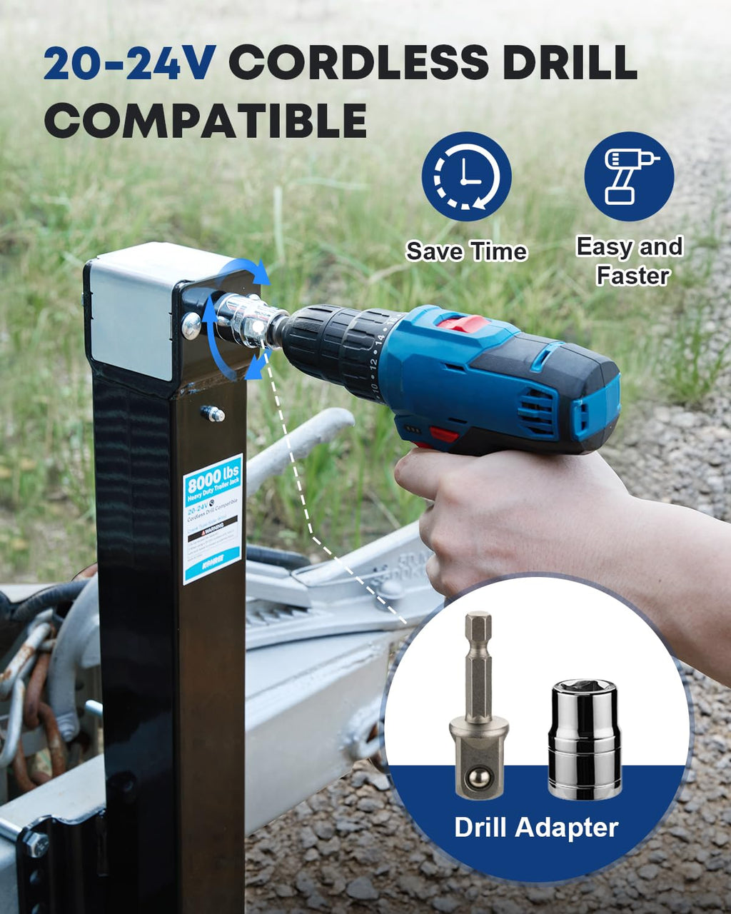 8000 lbs Heavy Duty Trailer Jack T7148