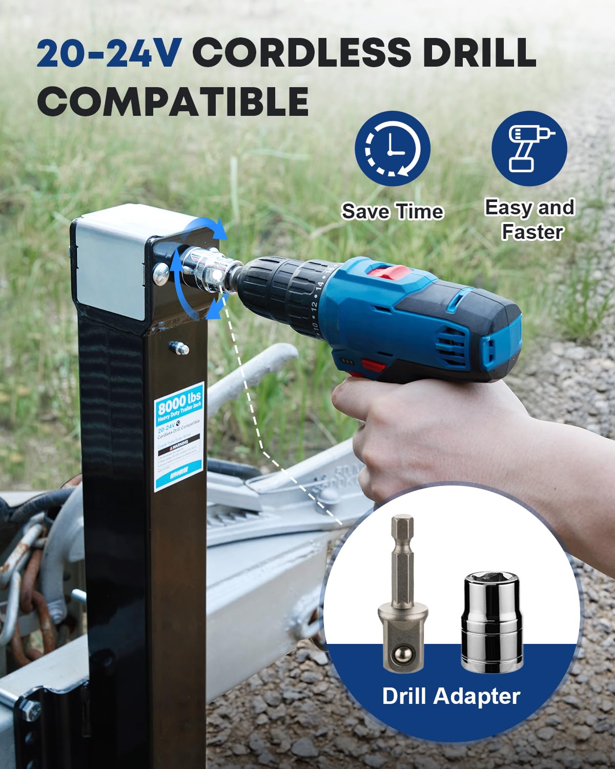 8000 lbs Heavy Duty Trailer Jack T7148