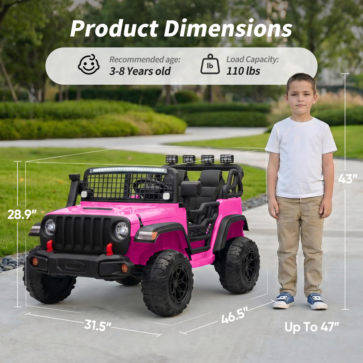 2 Seater 24V Electric Ride on Car with Remote A4750