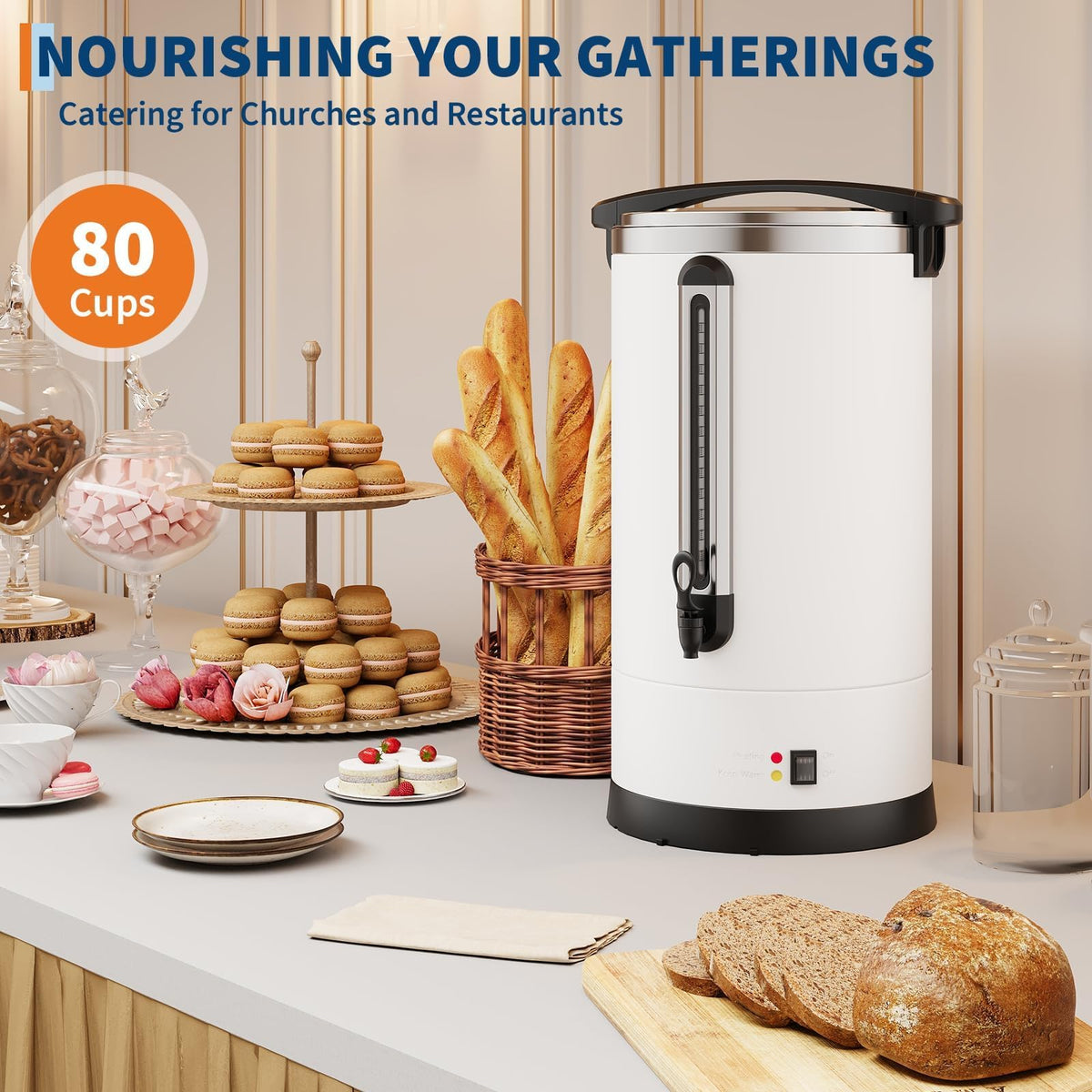 80-Cup Stainless Steel Commercial Coffee Urn C838699