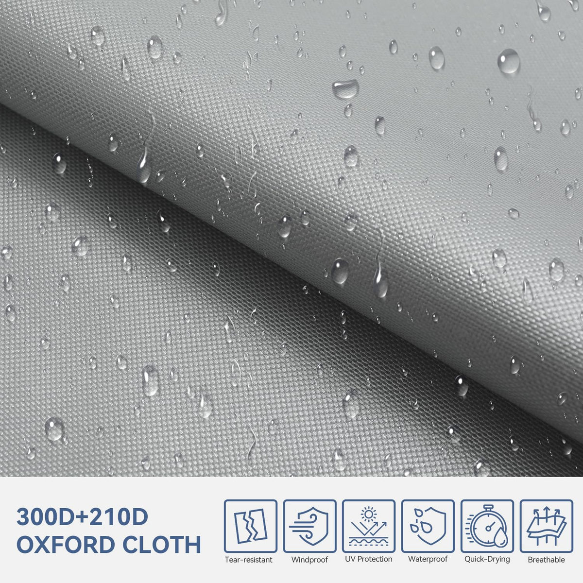 300D Oxford 27-30ft Camper Cover with Jack Cover, 4 Tire Covers and Gutter Cover Q74741