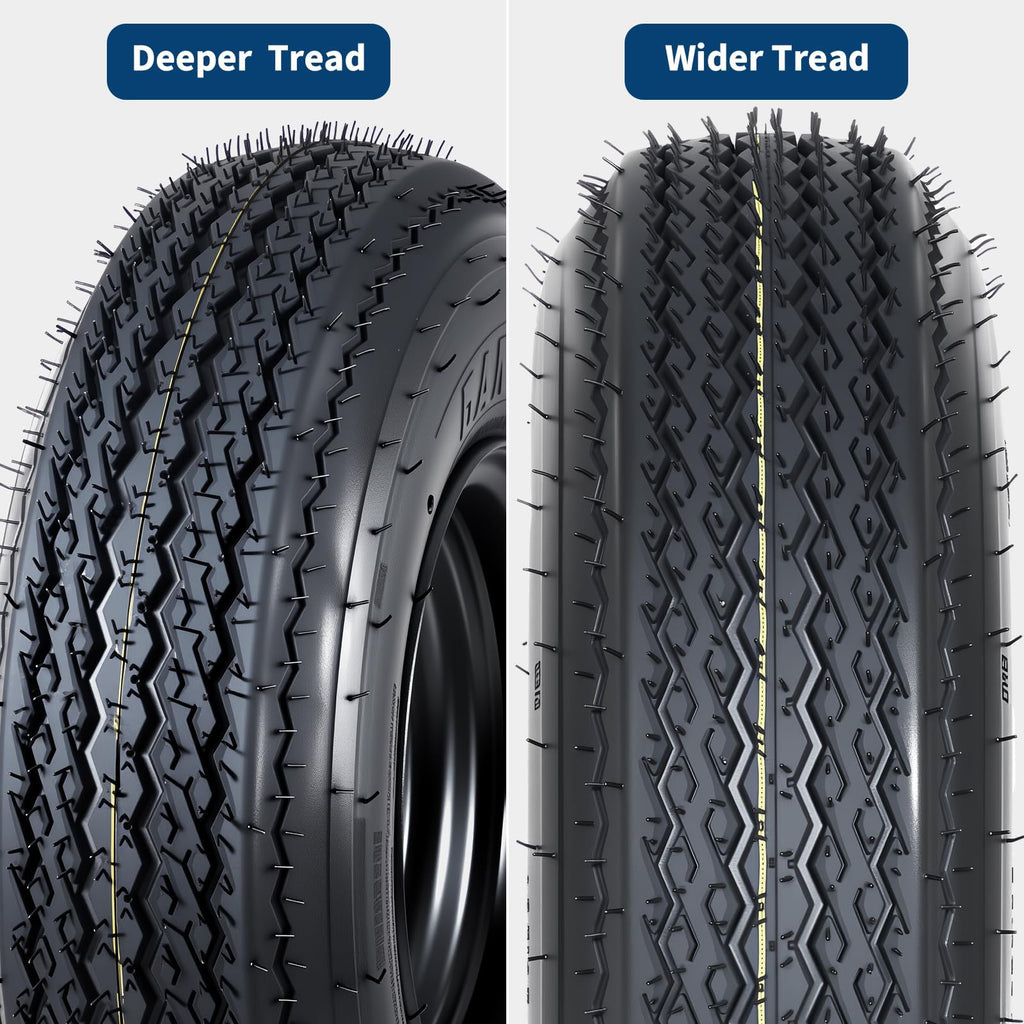 2-Pack 4.80-12 Trailer Tires with 12" Rims X768