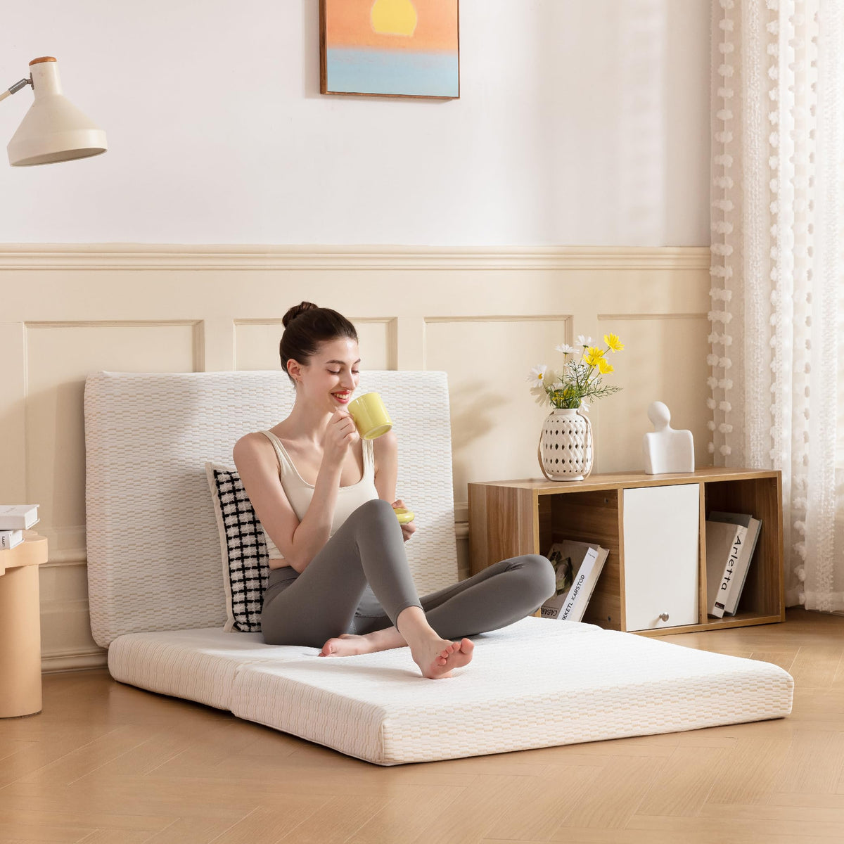 3 Inch Twin Tri Fold Memory Foam Mattress Topper C8953