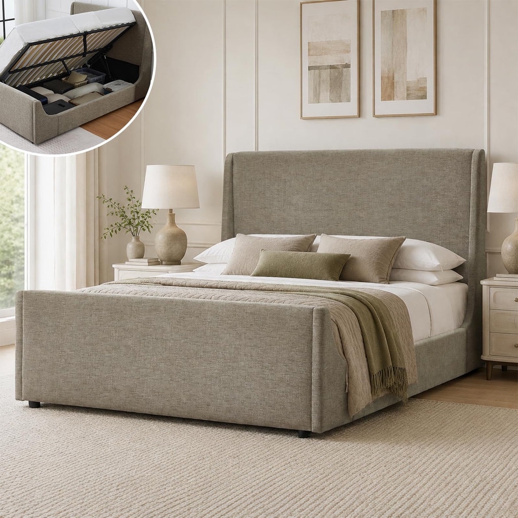 Full Size Lift Up Storage Bed Frame F7185