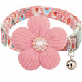 Small Dog Collar with Flower and Bell R405