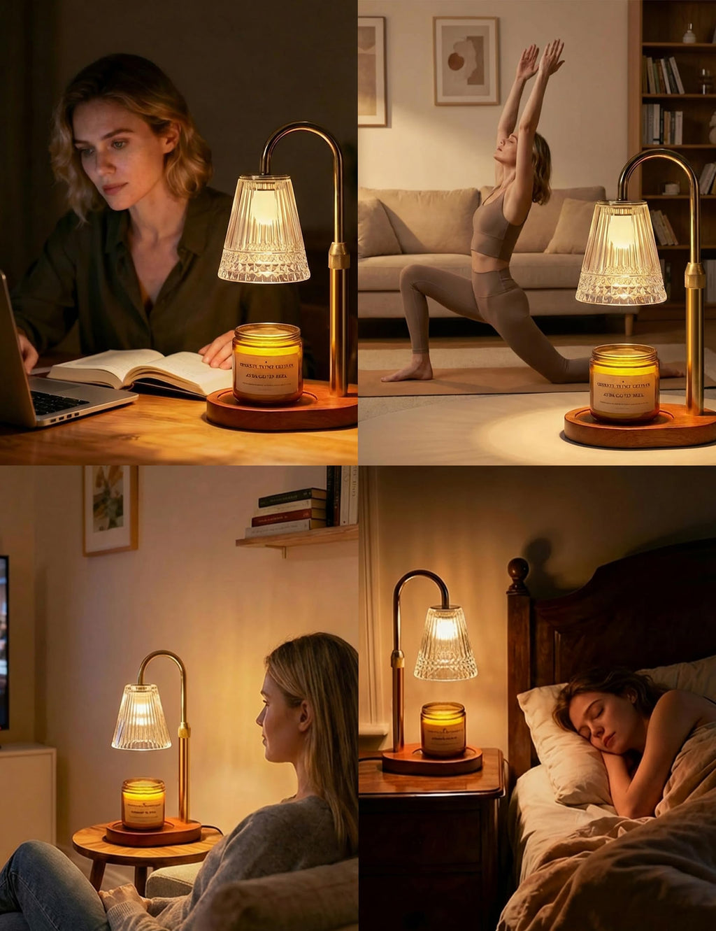 Dimmable Height Adjustable Candle Warmer Lamp with Timer P390