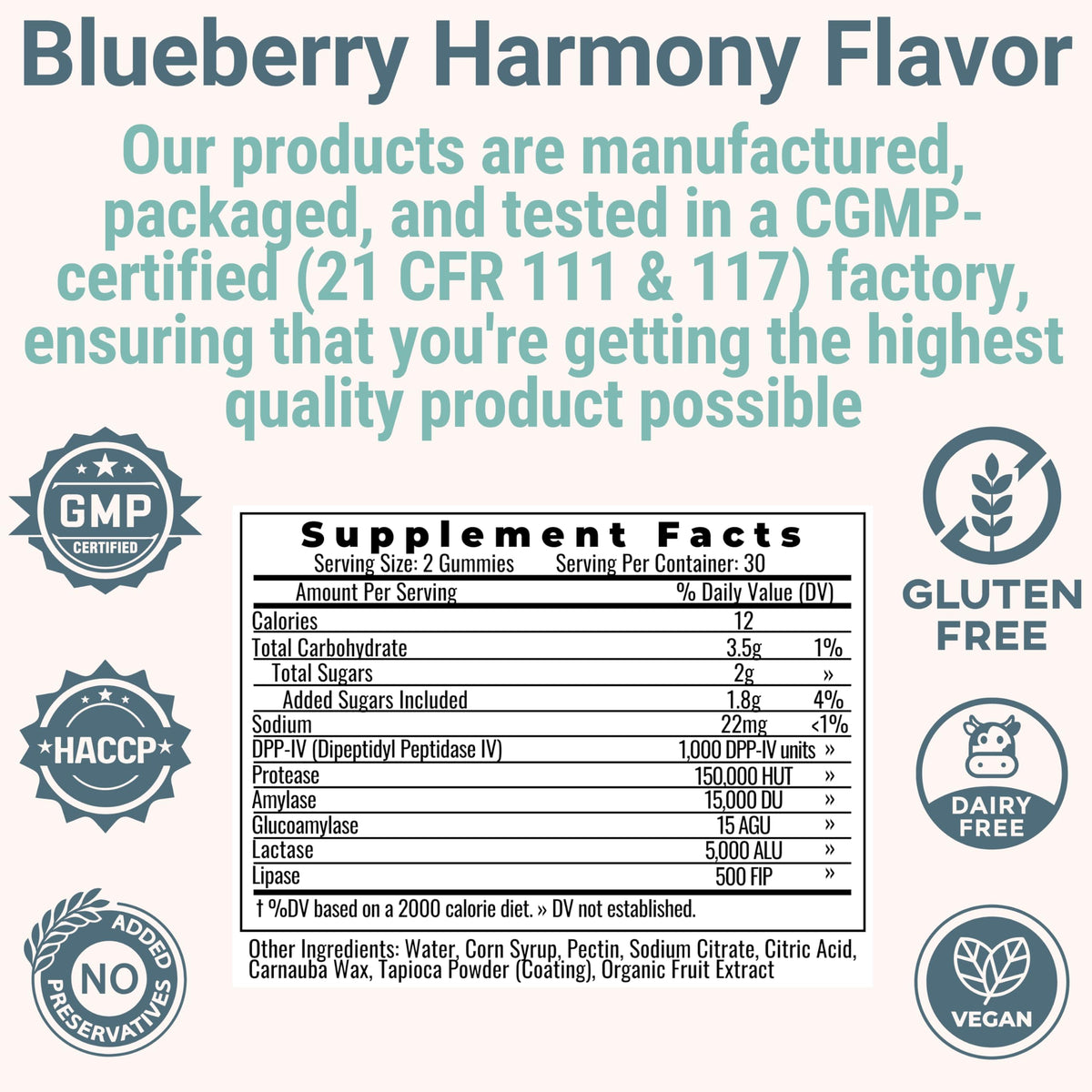 Gluten & Lactase Digestive Enzyme Gummies J8902
