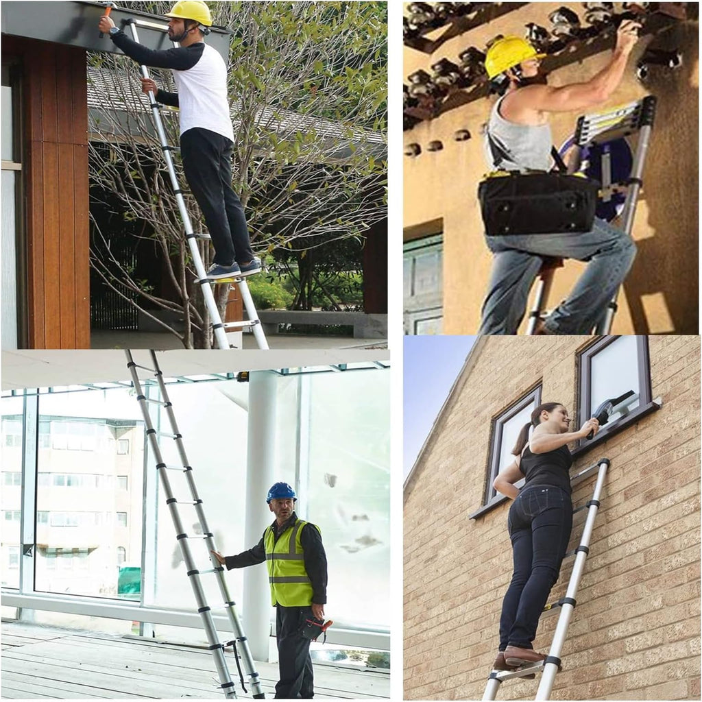 14.5FT Aluminum Telescoping Ladder 330LB Capacity H9825