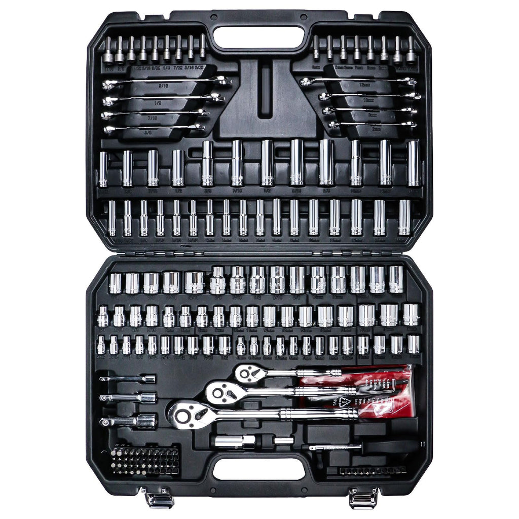 1/4 in, 3/8 in and 1/2 in Drive 202 Piece Mechanics Tool Set G4880