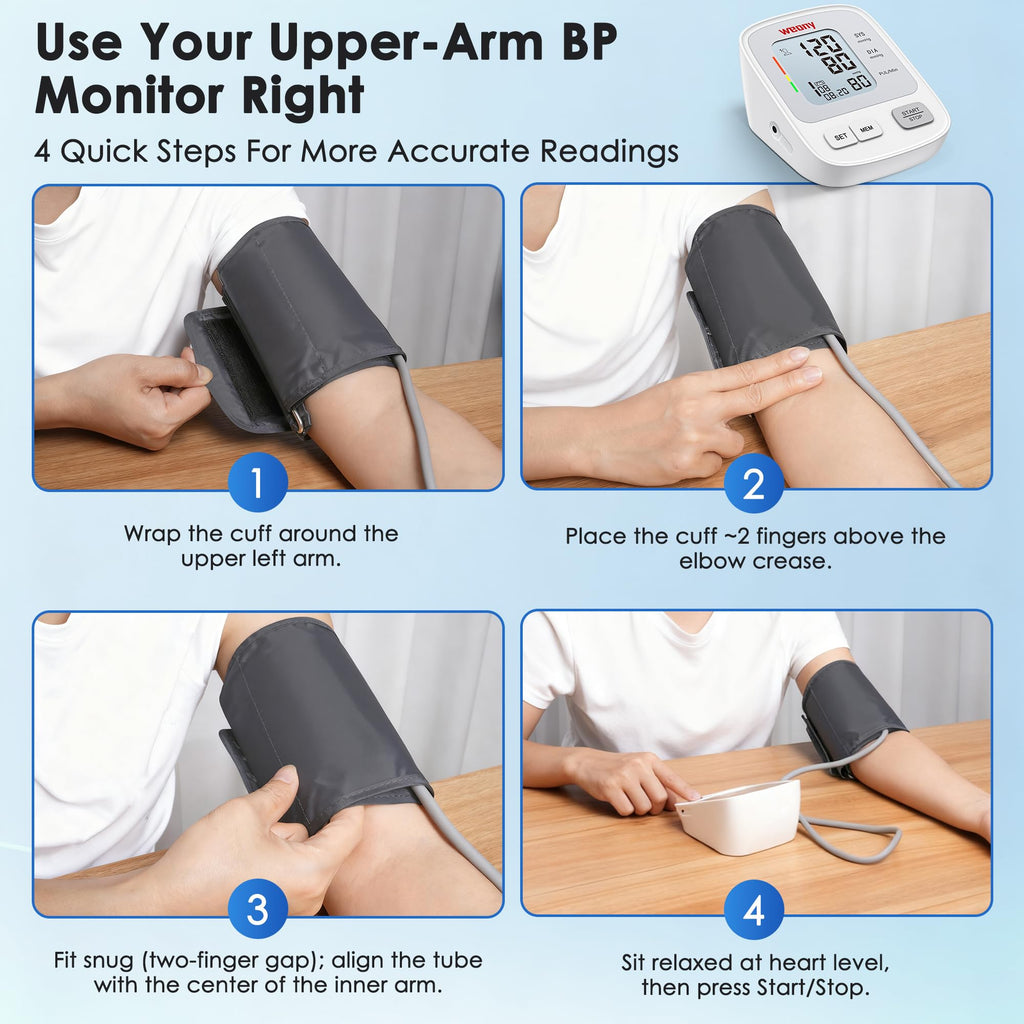 Blood Pressure Monitor with Adjustable 9-17in Cuff D547394