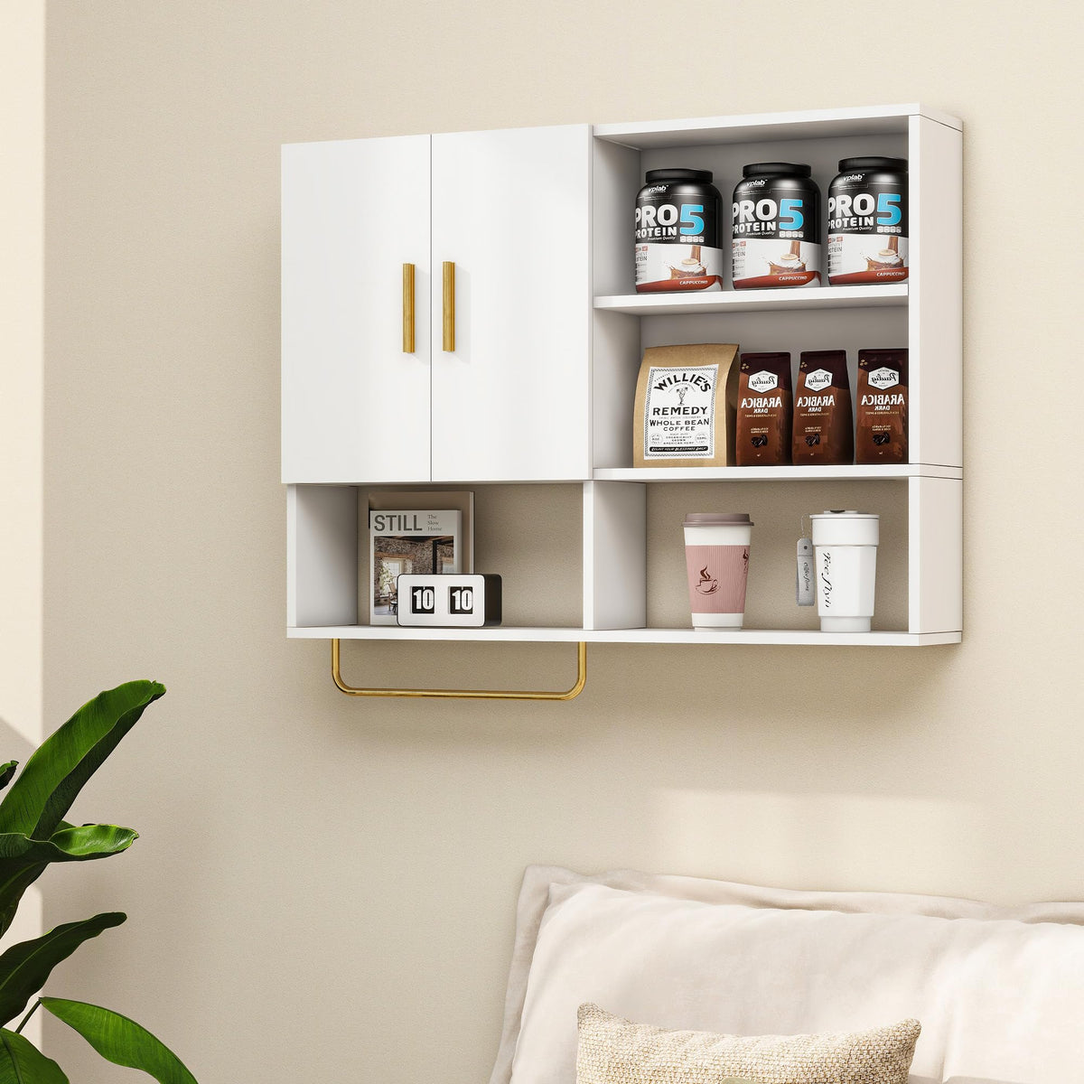 Wood Wall Mounted Bathroom Cabinet Y16321