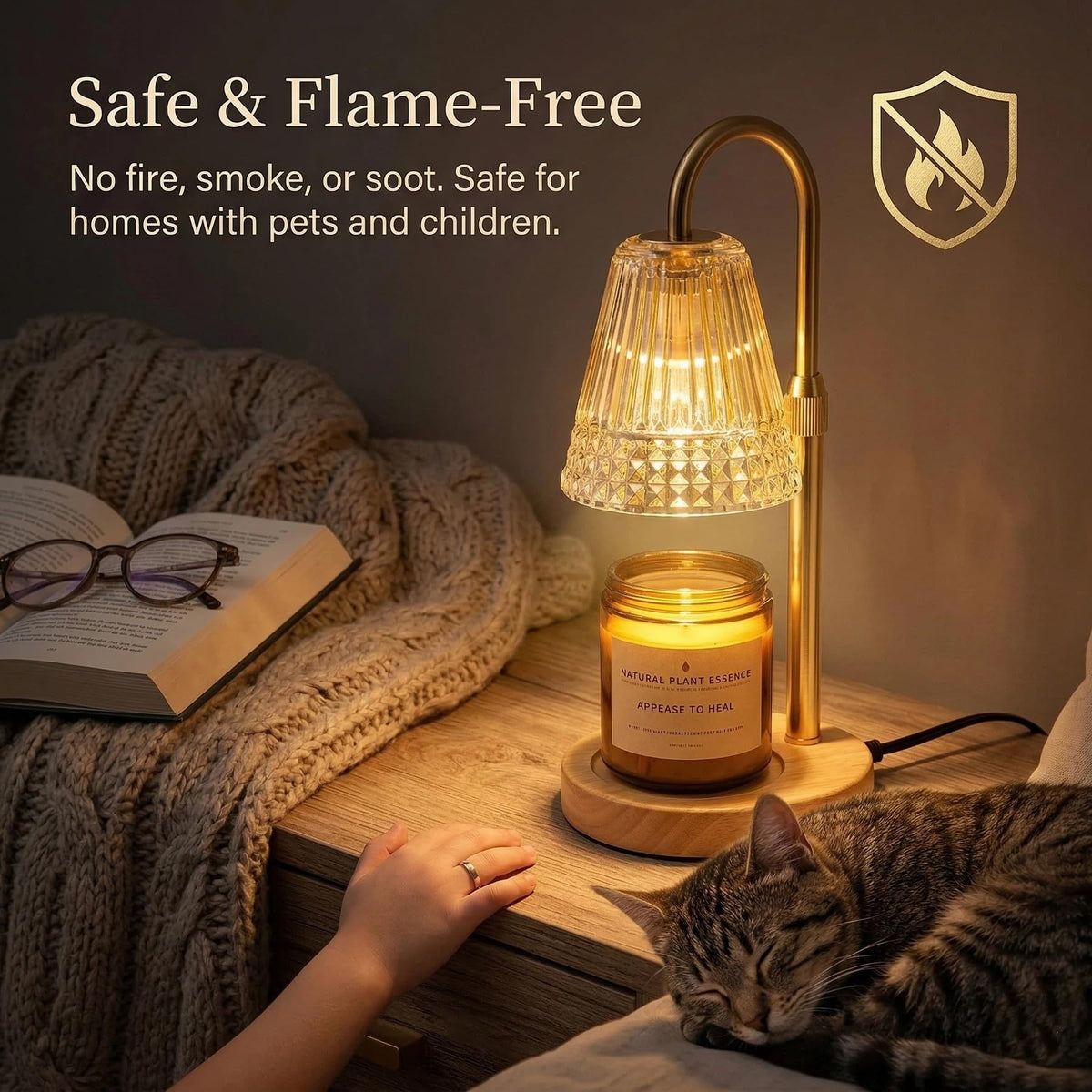 Dimmable Height Adjustable Candle Warmer Lamp with Timer P390