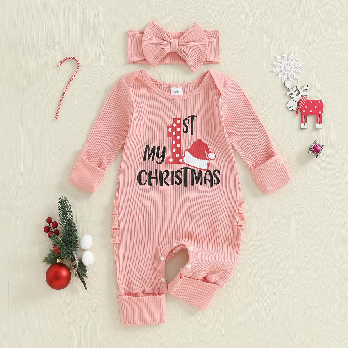 Baby Girl Long Sleeve Romper Jumpsuit U3808