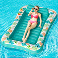 Inflatable Tanning Pool Lounger 75" x 51" Green A31451
