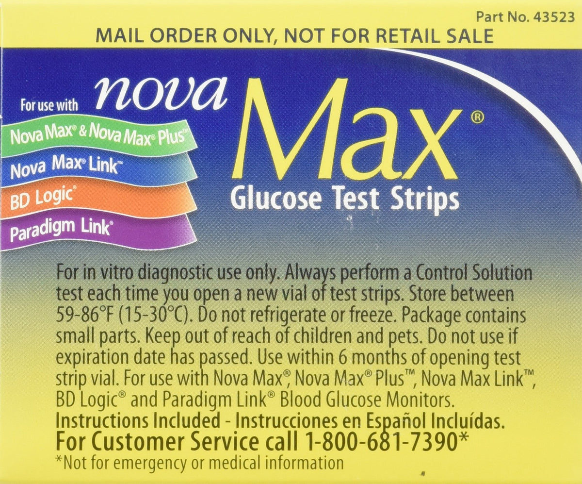 Glucose Test Strips 50 ct. S3968