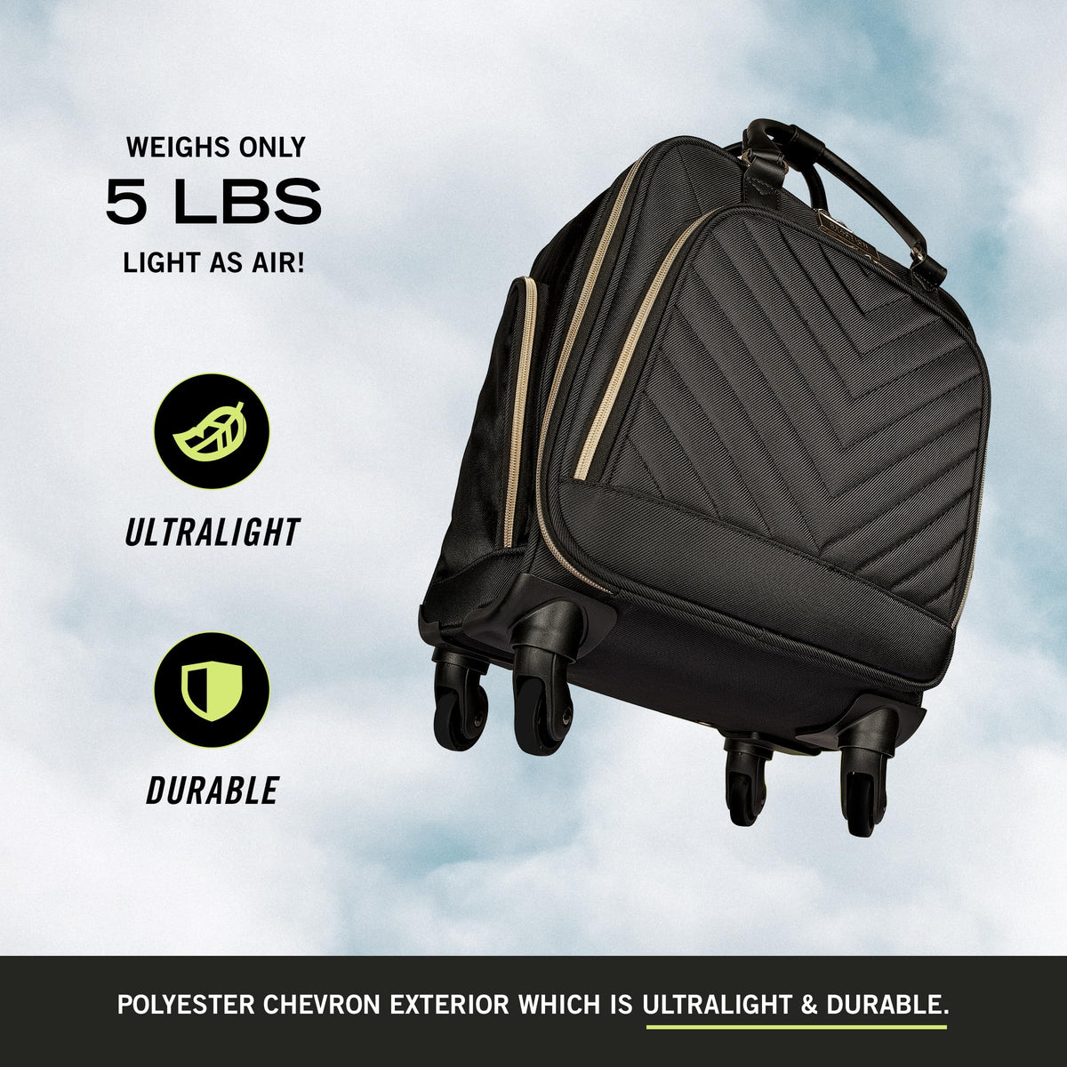 Black Quilted Underseater Luggage G22590