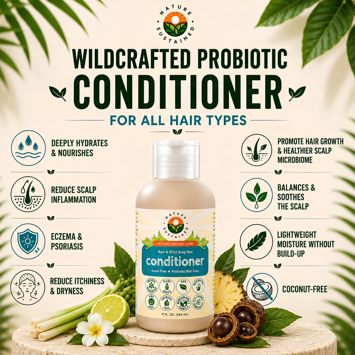 Organic Fragrance Free Conditioner 9 Oz L798
