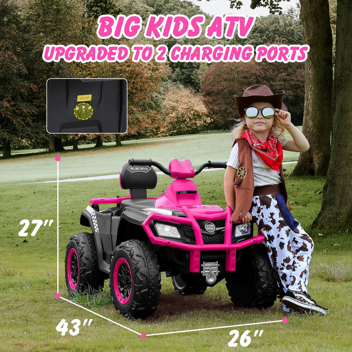 24V 2 Seater 4WD Off-Road Ride on ATV G510604