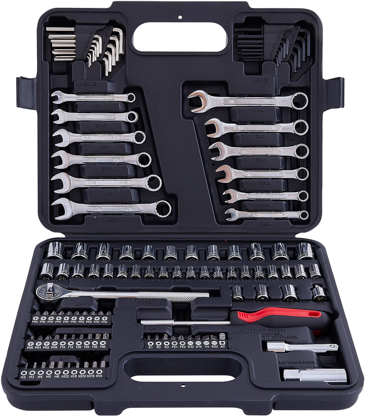 121-Piece Mechanics Tool Set, 1/4 & 3/8-Inch Drive S21931
